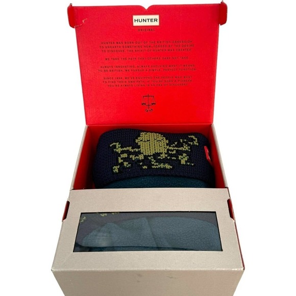 Hunter Original Kids Blue Crab Cuff Boot Socks Shoes Size XL - Picture 6 of 6